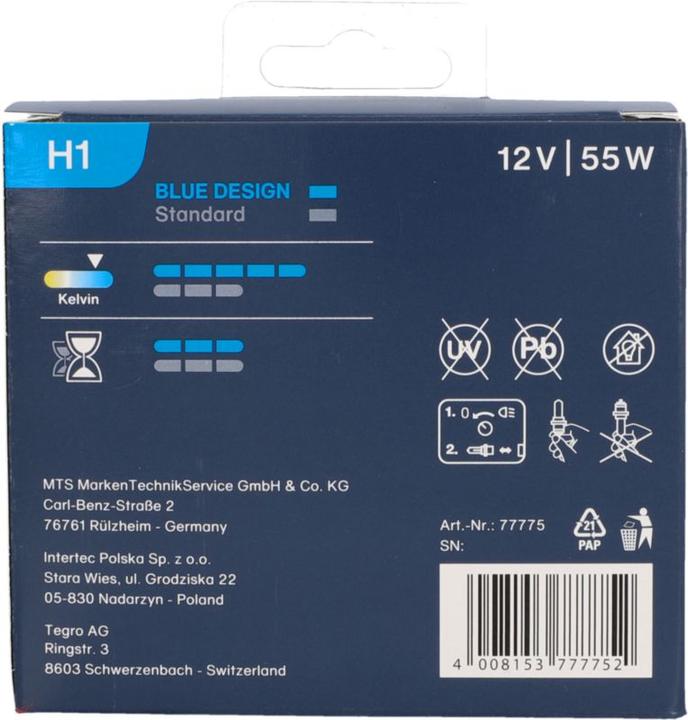 Image du produit Unitec Design bleu xénon (H1)