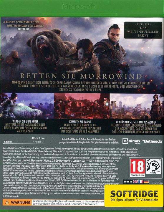 Immagine prodotto Bethesda The Elder Scrolls Online: Morrowind (Xbox One X, Xbox Series X, DE)