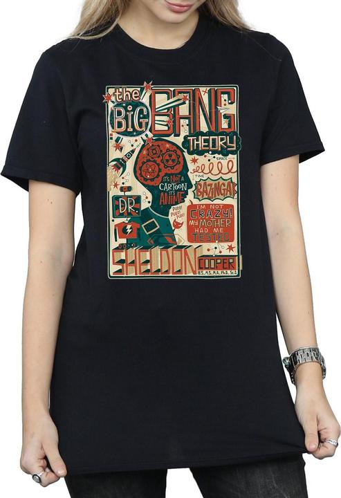 Image du produit Big Bang Theory Femme/Les femmes - T-shirt boyfriend en coton avec affiche infographique (S)