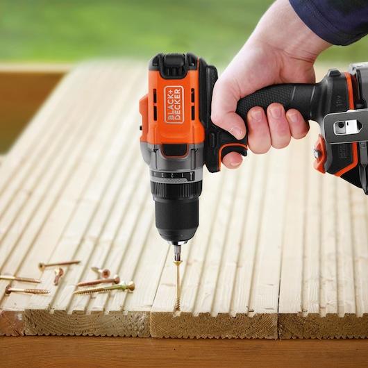 Actual product image Black & Decker Black&Decker cordless drill driver 18V 2x2Ah,2G,Kof BCD382D2XK (Rechargeable battery operated)