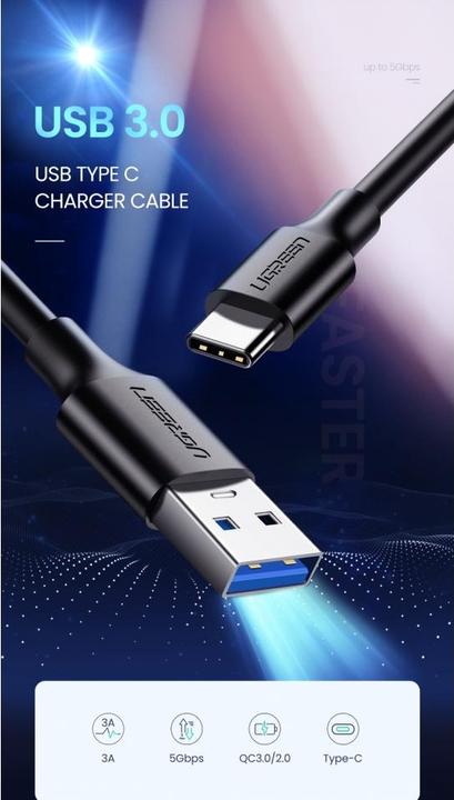 Productafbeelding Ugreen USB-C naar USB-A 3.0 3A datakabel (1 m, USB 3.0)