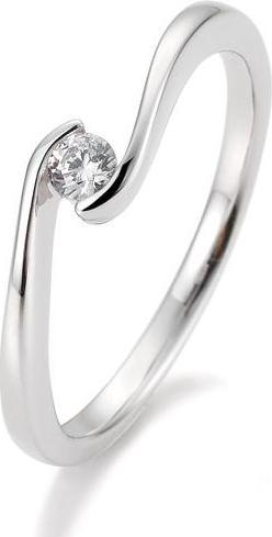 Produktbild Breuning Ring Schwung 0,05-0,30ct. (57, 585/14 K Gold)