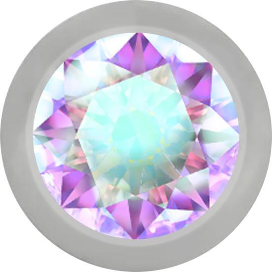 Produktbild Star Piercing Ring rosegold dünn mit drei Kristallen (ohne Messing, Chirurgenstahl 316L)
