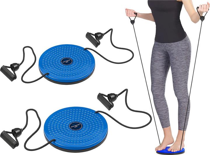 Image du produit Pearl Lot de 2 Fitness Twisting Disks avec extenseurs pour le ventre, la taille & les bras