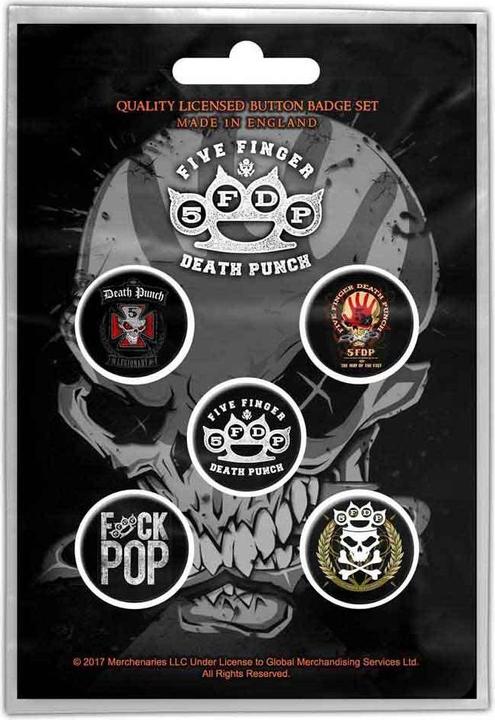 Image du produit Five Finger Death Punch Badge avec logo (lot de 5)