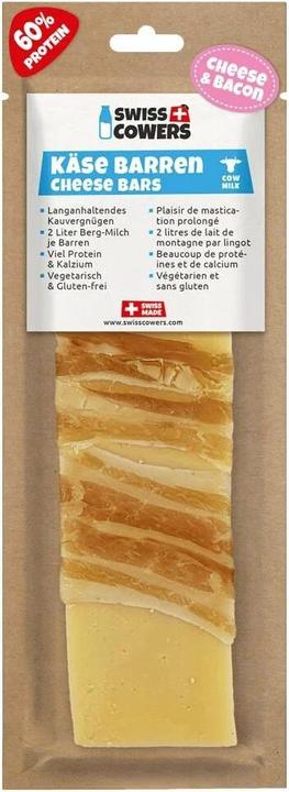 Actual product image Swiss Cowers Snack Cheese Bars with Bacon L, 80 g, 1 piece (Adult, 1 pcs., 80 g)