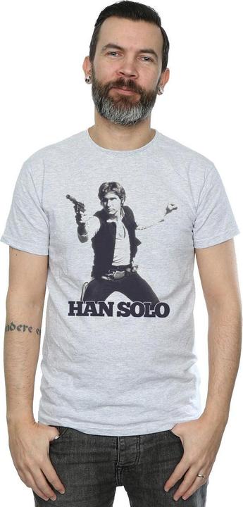 Actual product image Star Wars Mens Han Solo Retro Photo T-Shirt (3XL)