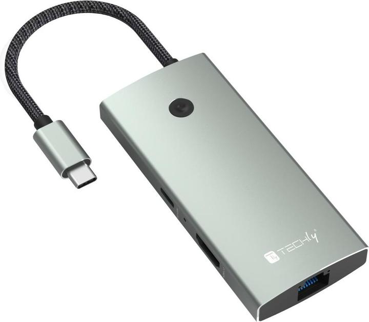 Actual product image Techly Hub USB-C 6 in 1 (USB-C, 6 Ports)