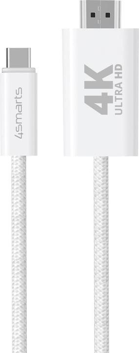 Image du produit 4smarts Câble USB-C vers HDMI 2m blanc (2 m, USB Type C, HDMI)