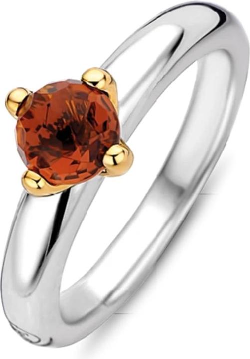 Actual product image Ti Sento Milano Ring cognac bicolour 12126CO (56, 925 Silver)