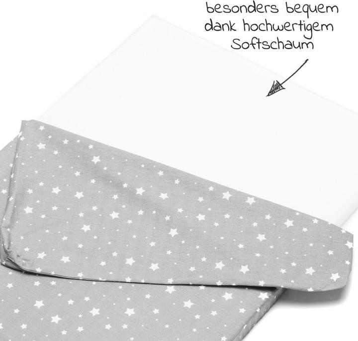 Produktbild Fillikid Reisebettmatratzen Reisebett-Rollmatratze 120 x 60 cm - Sterne Grau