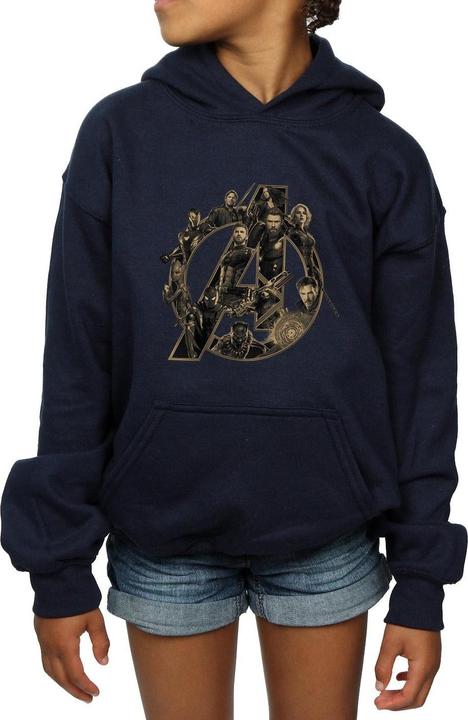 Immagine prodotto Avengers Infinity War Logo Felpa con Cappuccio Ragazze (140, 146)