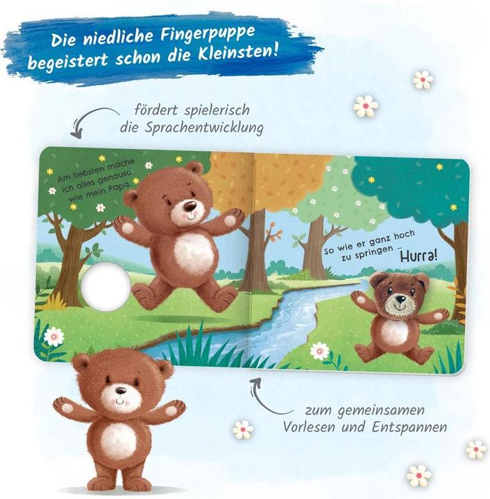 Actual product image Finger puppet book Papa and me