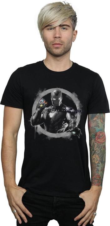 Actual product image Mens Avengers Endgame Iron Man Nano Gauntlet T-Shirt (5XL)