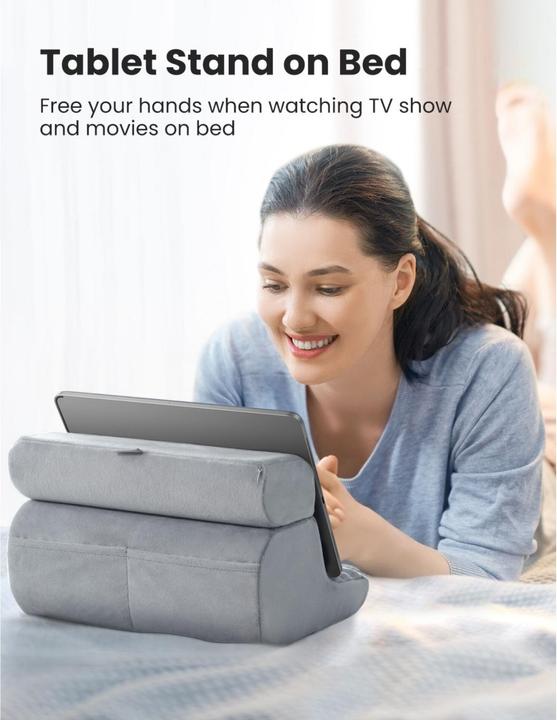 Actual product image Ugreen velor foldable tablet phone stand gray (60646 LP473)