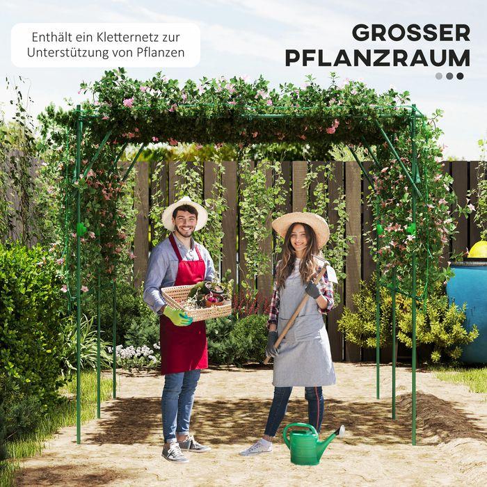 Produktbild Swisshandel24 Rankgitter aus Stahl rostfrei Rankhilfe 223x223x223 cm Grün (223 cm, 223 cm)