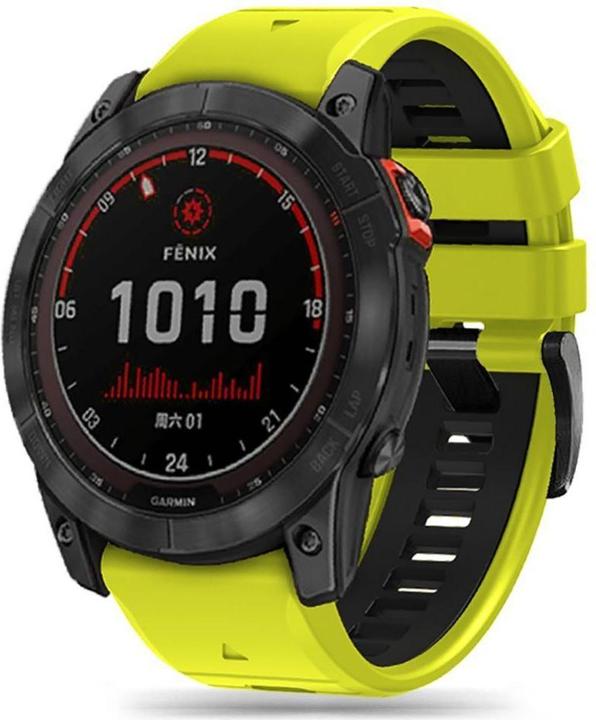 Actual product image Tech-Protect IconBand Pro Strap for Garmin Fenix 3 / 5X / 3HR / 5X Plus / 6X / 6X Pro / 7X - Lime (TPU)