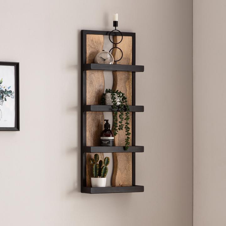 Immagine prodotto FineBuy Scaffale a muro FB95877 Legno massiccio di mango marrone
