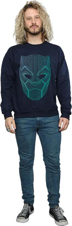 Immagine prodotto Felpa in cotone con maschera tribale di Black Panther (S)