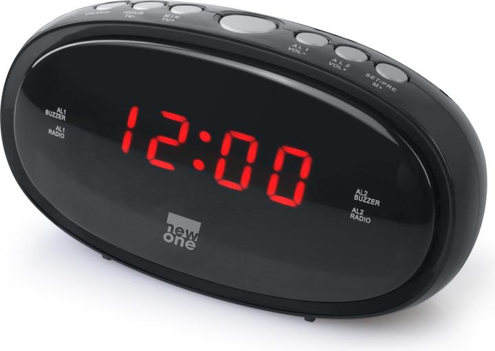 New One Horloge-radio CR100 Juodas, fonction alarme
