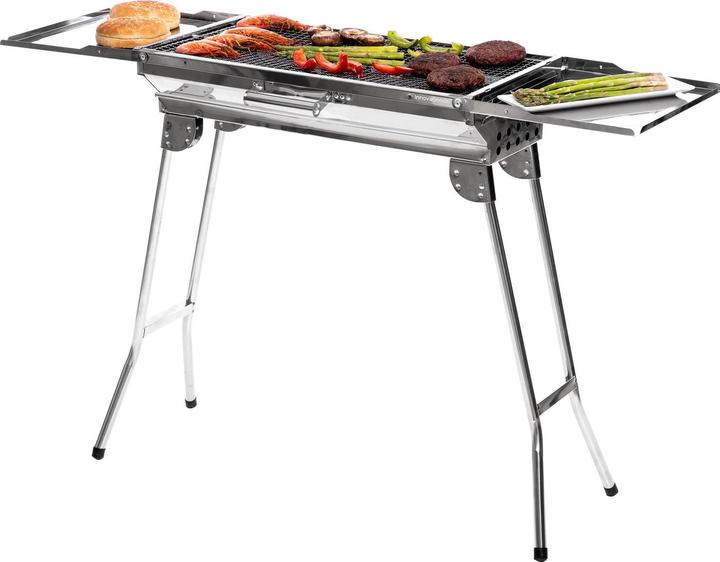 Produktbild InnovaGoods Tragbarer Holzkohlegrill - zusammenklappbar - Edelstahl