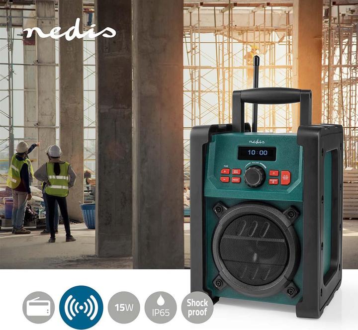 Immagine prodotto Nedis Radio DAB + Versione da tavolo DAB+ / FM 2,2" Monitor bianco e nero Alimentazione a (DAB, FM, Bluetooth, WiFi)