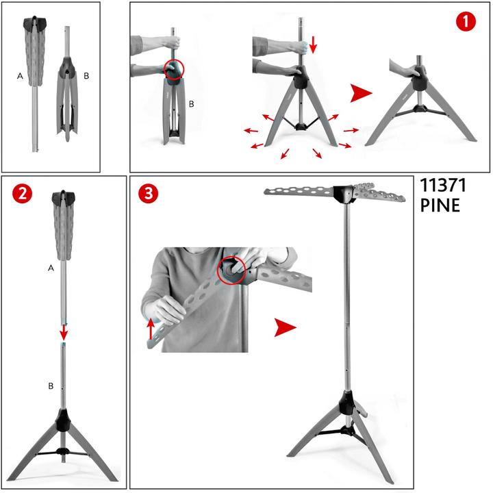 Image du produit Tatkraft Pine Porte-linge à repasser (0.66 m)