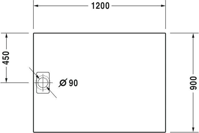 Produktbild Duravit Rechteck-Duschwanne STONETTO 1200x900x50mm beton grau
