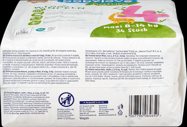 Actual product image dm babylove nature Windeln (Size 4, Pack, 34 Piece)