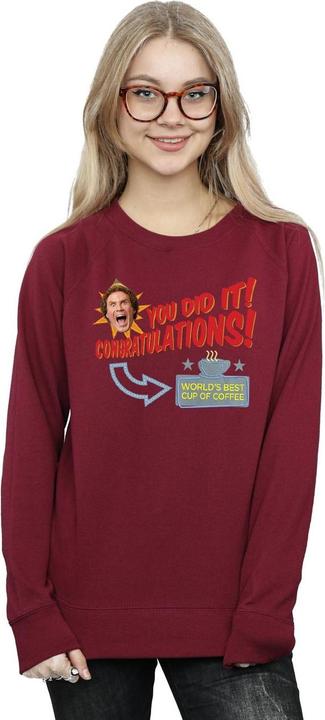 Actual product image Elf Womens/Ladies World's Best Coffee Sweatshirt (XL)