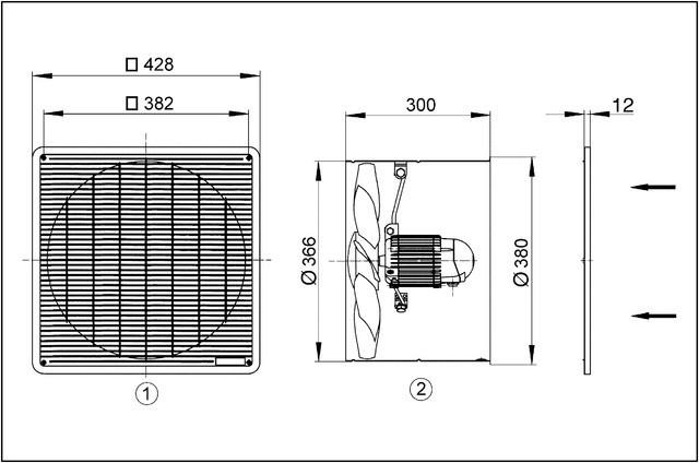 Immagine prodotto Maico MAI EZF 35/4 B Ventilatore da incasso a parete