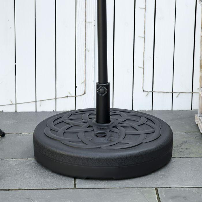 Produktbild Swisshandel24 Sonnenschirmständer bis 35 kg befüllbar rund, Ø38/48 mm, Schwarz