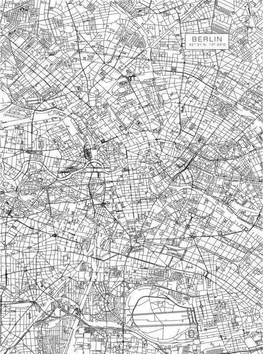 Actual product image Trenddeko Berlin city map (432 x 300 cm)