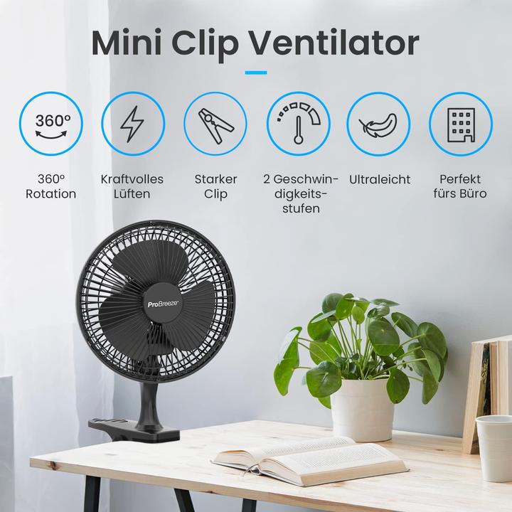 Immagine prodotto Breeze Mini ventilatore con clip (50 dB)