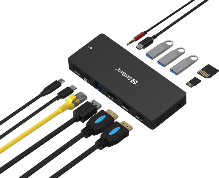 Immagine prodotto Sandberg DockingStation Pro USB-C 13in1 (USB-C, 13 Porti)
