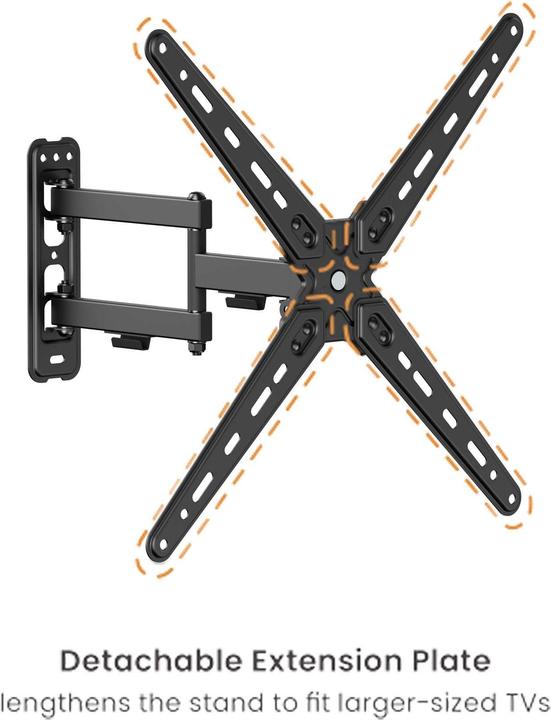 Actual product image Wiltec TV mount 13"-55" TV wall mount swivelling 25kg TV mount (Ceiling, 55", 25 kg)
