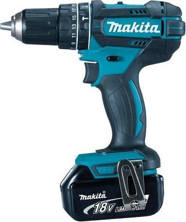 Produktbild Makita slagboremaskine 18V 3,0Ah m/batteri & lader (Akkubetrieb)