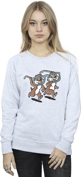 Actual product image Disney Womens/Ladies Chip 'n Dale Glasses Sweatshirt (L)