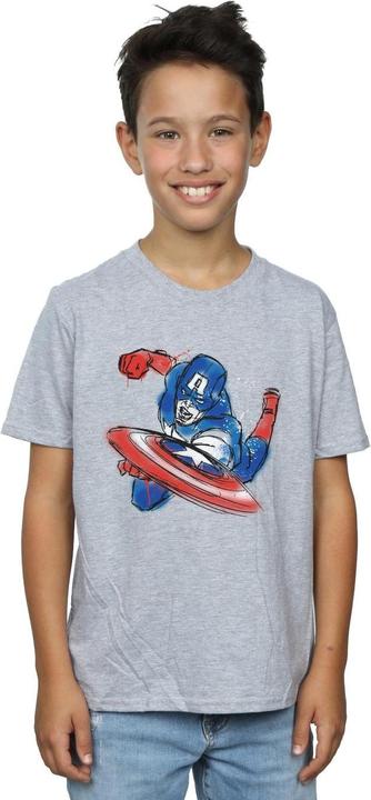 Produktbild Avengers Captain America Spray TShirt Jungen (152, 158)