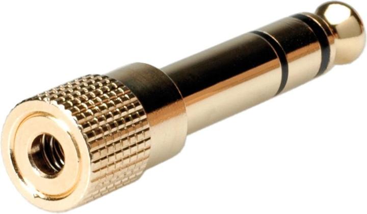 Roline GOLD Stereo Adapter 6.35 mm male - 3.5 mm female (Jack adapter)