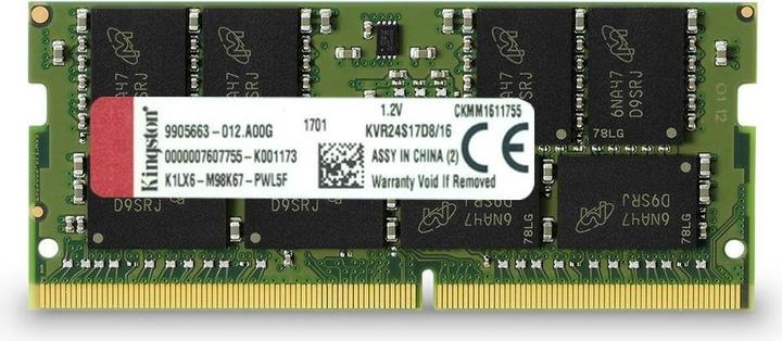 Actual product image Kingston ValueRAM (1 x 16GB, 2400 MHz, DDR4-RAM, SO-DIMM)
