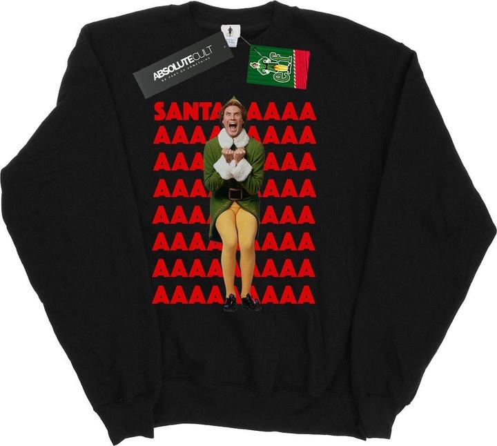 Actual product image Elf Mens Buddy Santa Scream Sweatshirt (XXL)