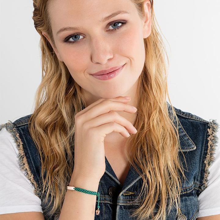 Produktbild Thomas Sabo Armband Grün Schildkröte (19 cm, Kunststoff, Silber)