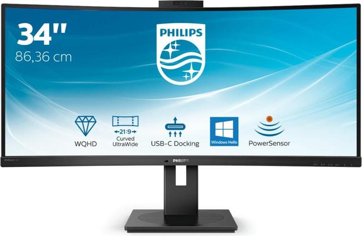 Produktbild Philips 346P1CRH/00 (3440 x 1440 Pixel, 34")