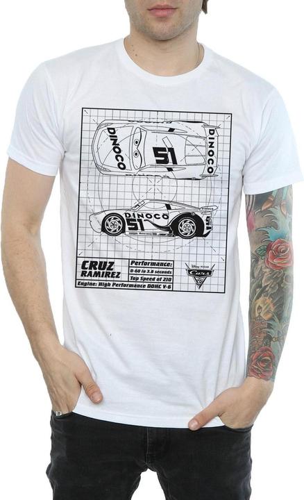 Immagine prodotto Disney Cars Cruz Ramirez Blueprint Maglietta Uomo (XL)