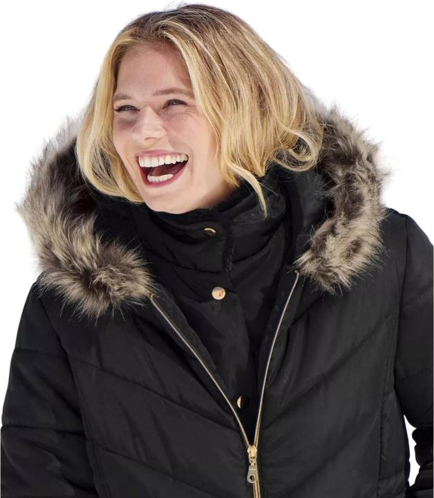 Immagine prodotto Atlas For Women Donna/Ladies Giacca imbottita con cappuccio in pelliccia sintetica idrorepellente (L)