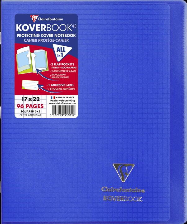 Produktbild Clairefontaine KOVER BOOK Heft 17x22 5/5 (B3, Kariert, Harter Einband)