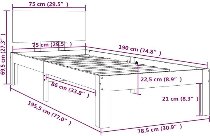 Actual product image VidaXL Arnaud (75 x 190 cm)