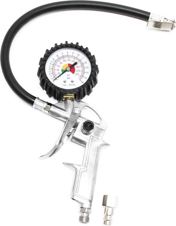 Immagine prodotto Wiltec Pistola per gonfiaggio pneumatici Pistola per sgonfiaggio pneumatici con manometro 0-16 bar