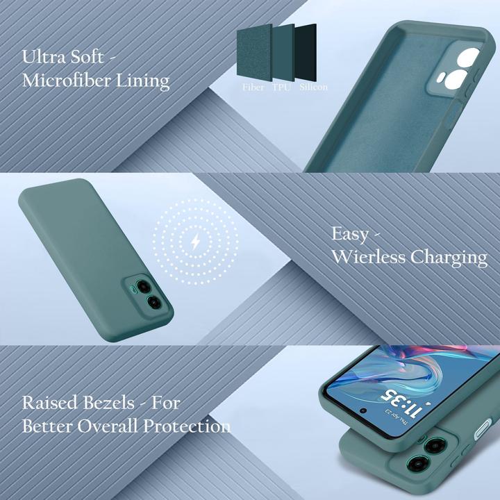 Image du produit Cadorabo Coque pour Motorola Moto G45 TPU Liquid Silicone Case (Motorola Moto C)